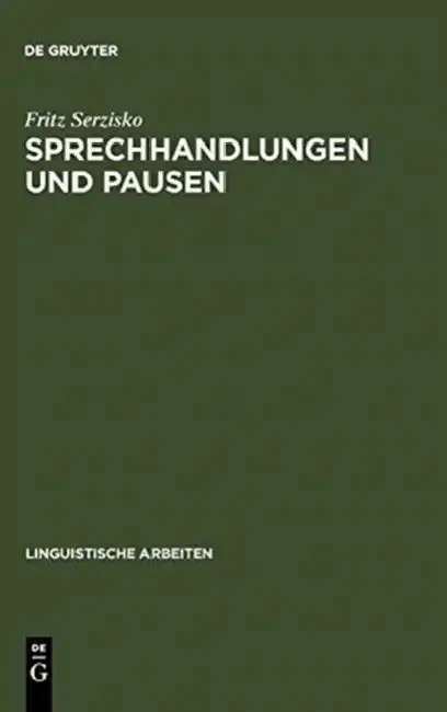 Cover of Sprechhandlungen und Pausen