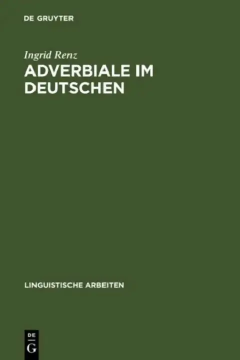 Cover of Adverbiale im Deutschen