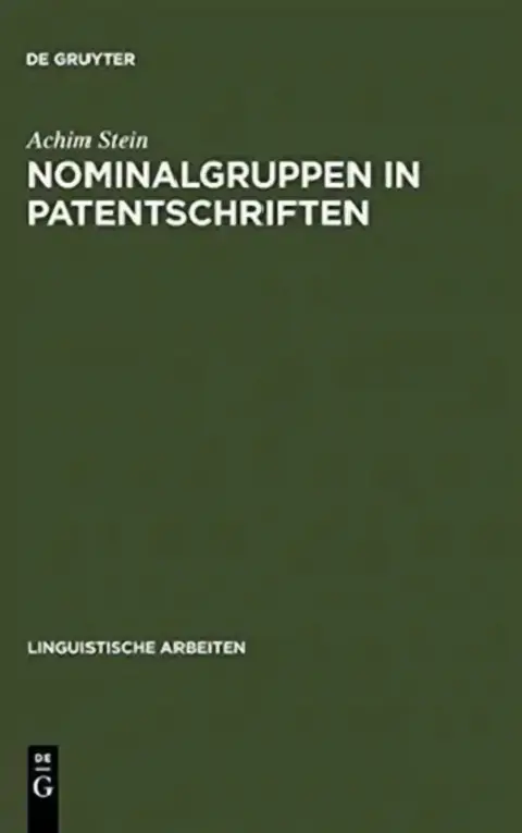 Cover of Nominalgruppen in Patentschriften