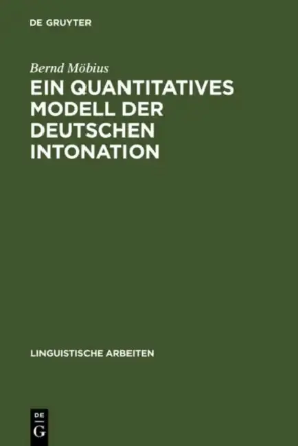Cover of Ein quantitatives Modell der deutschen Intonation