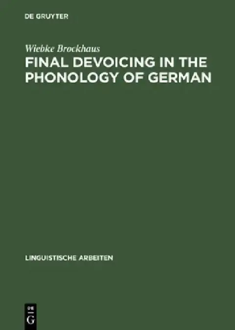 Cover of Final Devoicing in the Phonology of German