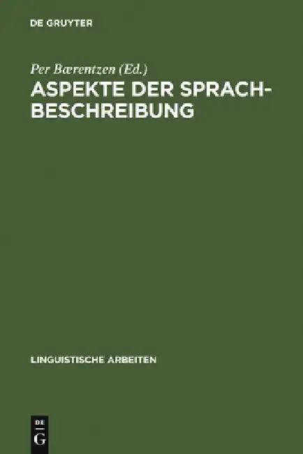 Cover of Aspekte der Sprachbeschreibung