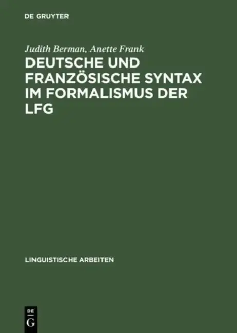 Cover of Deutsche Und Französische Syntax Im Formalismus Der Lfg
