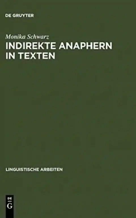 Cover of Indirekte Anaphern in Texten