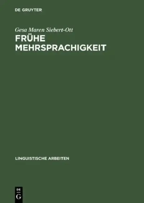 Cover of Frühe Mehrsprachigkeit