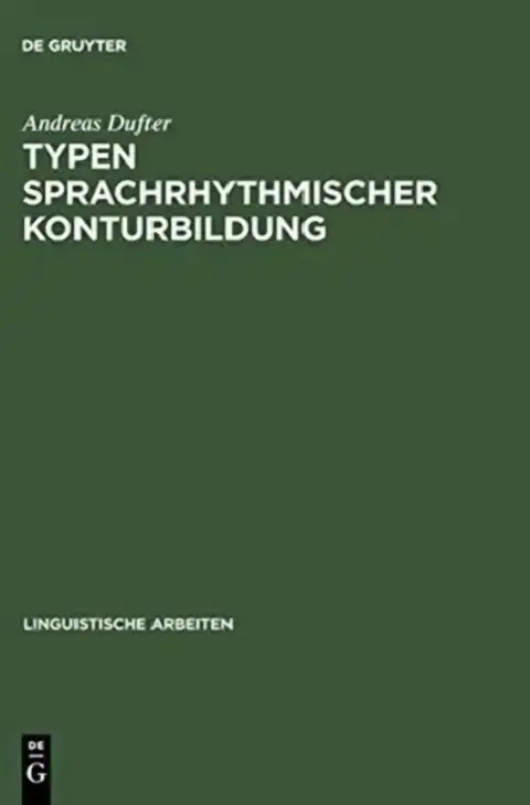 Cover of Typen sprachrhythmischer Konturbildung