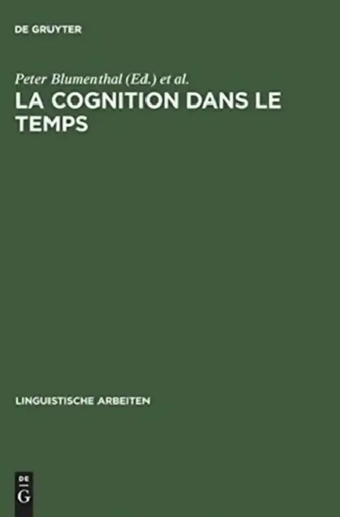 Cover of La cognition dans le temps