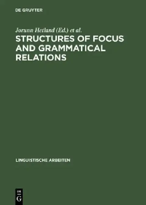 Cover of Structures of Focus and Grammatical Relations