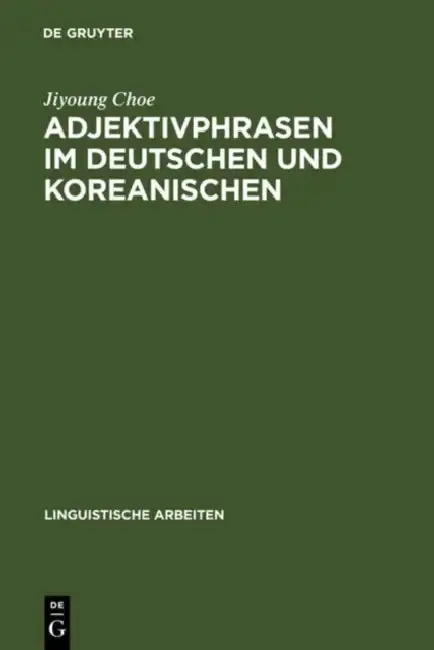 Cover of Adjektivphrasen im Deutschen und Koreanischen