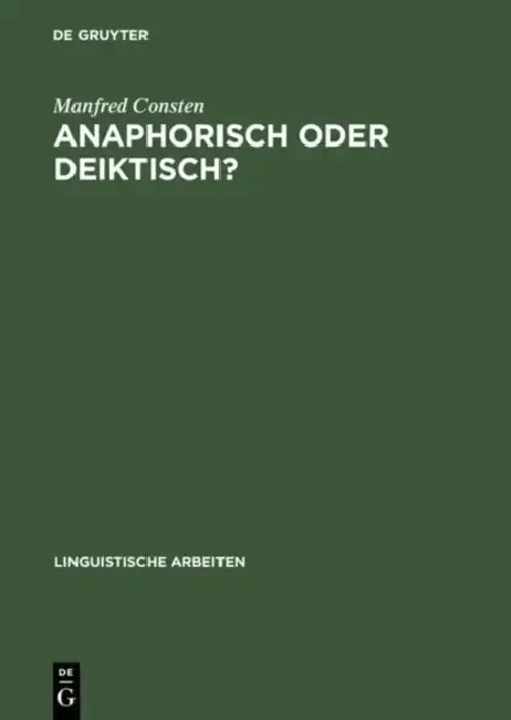 Cover of Anaphorisch oder deiktisch?