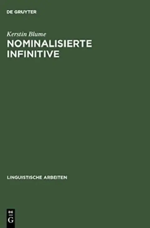 Cover of Nominalisierte Infinitive