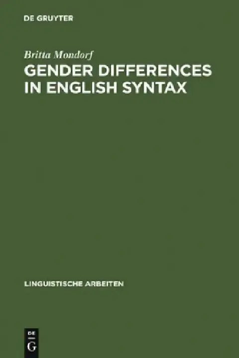 Cover of Gender Differences in English Syntax