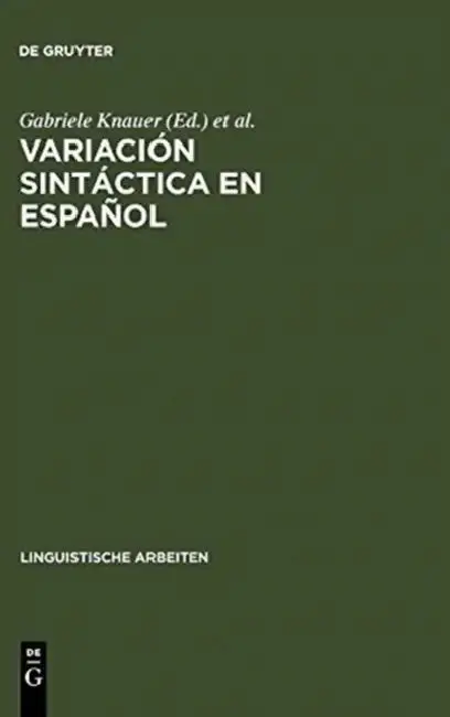 Cover of Variación sintáctica en español