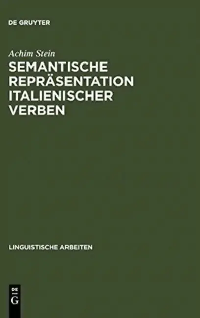 Cover of Semantische Repräsentation italienischer Verben