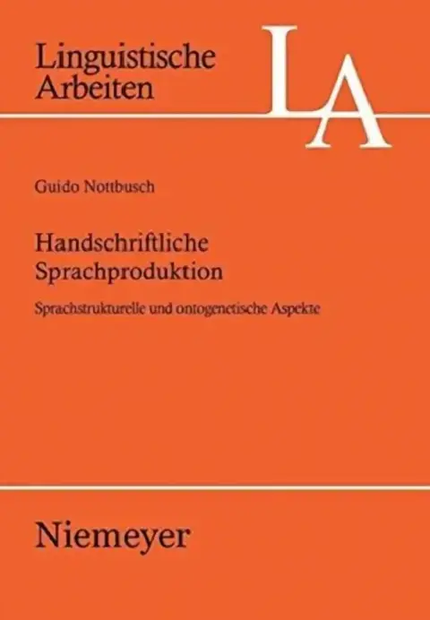 Cover of Handschriftliche Sprachproduktion