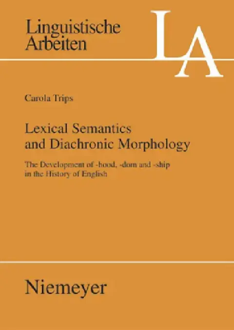 Cover of Lexical Semantics and Diachronic Morphology