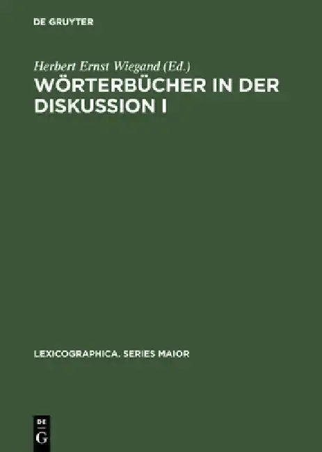 Cover of Wörterbücher in der Diskussion I