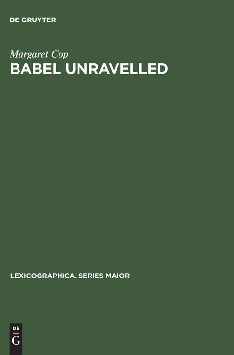 Cover of Babel unravelled
