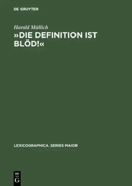 Cover of »Die Definition Ist Blöd!«