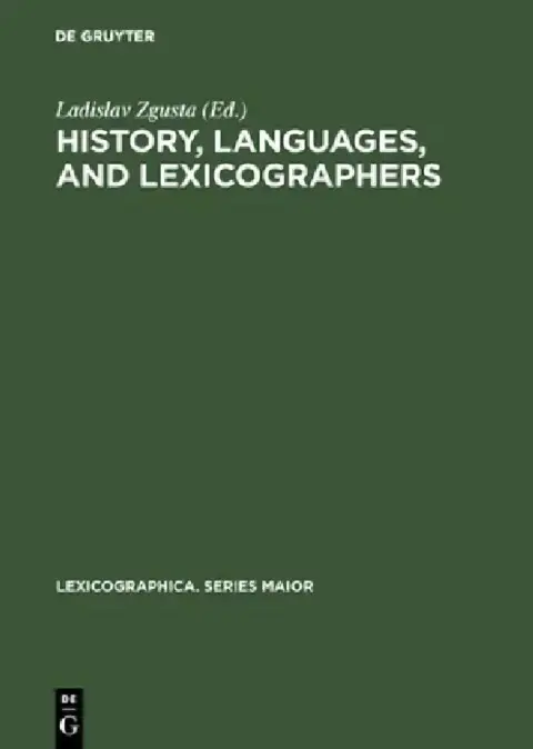 Cover of History, languages, and lexicographers