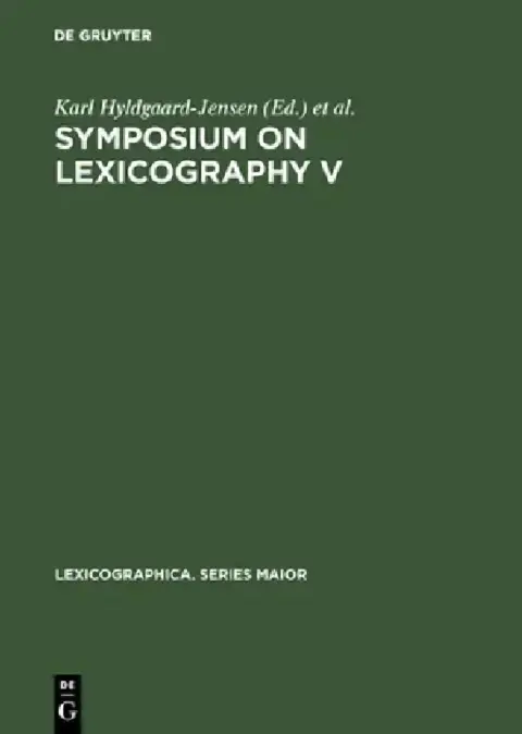 Cover of Symposium on Lexicography V