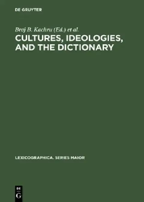 Cover of Cultures, Ideologies, and the Dictionary