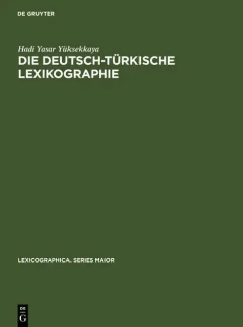Cover of Die deutsch-türkische Lexikographie