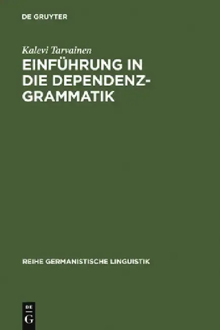 Cover of Einführung in Die Dependenzgrammatik