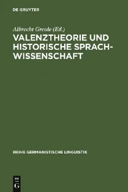 Cover of Valenztheorie und historische Sprachwissenschaft