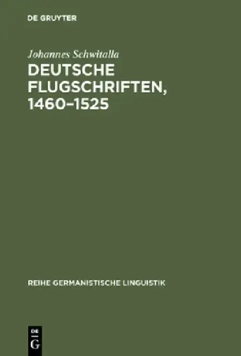 Cover of Deutsche Flugschriften, 1460-1525