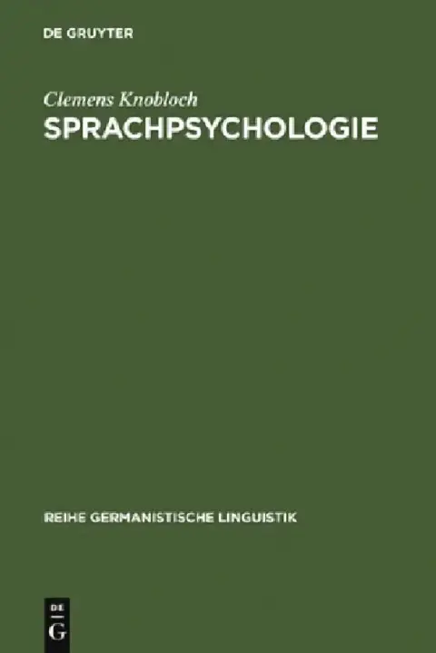 Cover of Sprachpsychologie