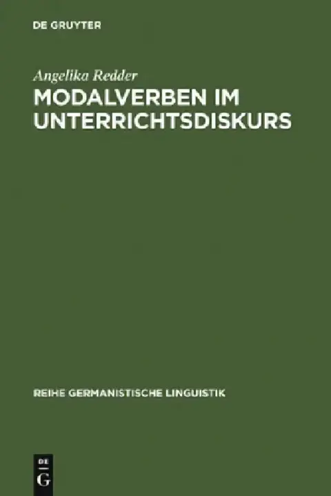 Cover of Modalverben im Unterrichtsdiskurs