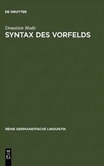 Cover of Syntax des Vorfelds