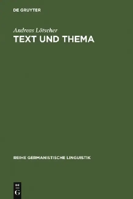 Cover of Text und Thema