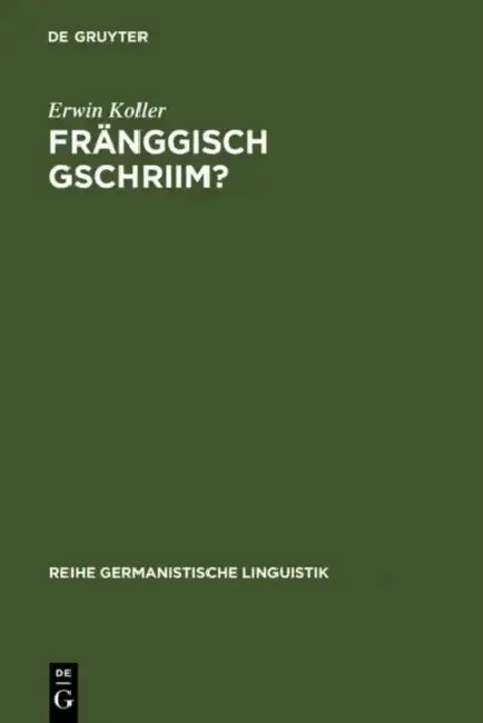 Cover of Fränggisch gschriim?