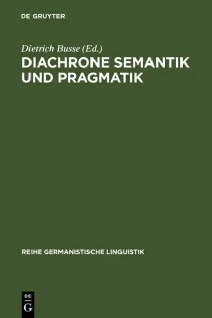 Cover of Diachrone Semantik und Pragmatik