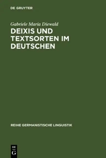 Cover of Deixis und Textsorten im Deutschen