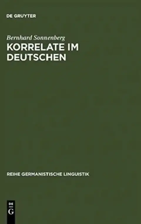 Cover of Korrelate im Deutschen