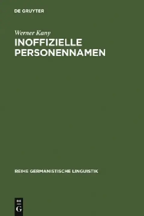 Cover of Inoffizielle Personennamen