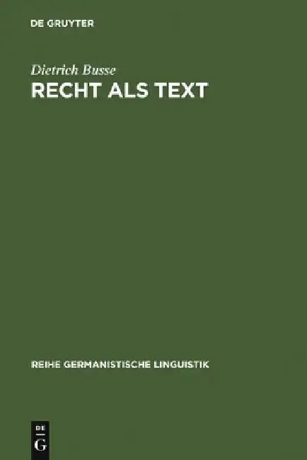 Cover of Recht als Text