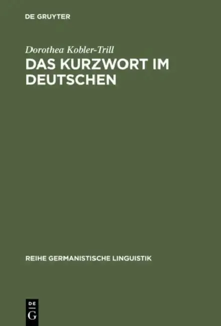 Cover of Das Kurzwort im Deutschen