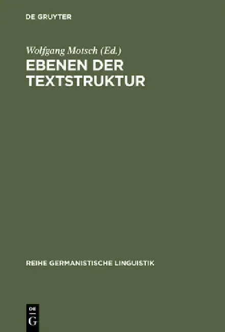 Cover of Ebenen der Textstruktur