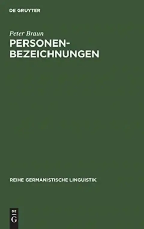 Cover of Personenbezeichnungen