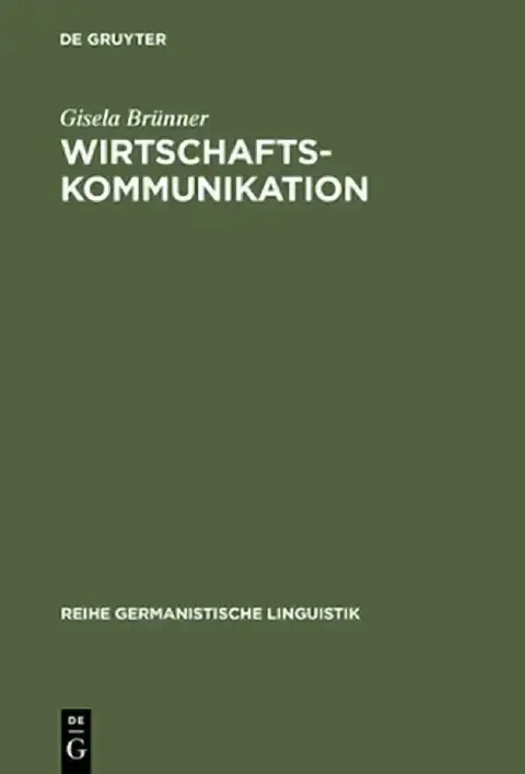 Cover of Wirtschaftskommunikation