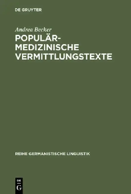 Cover of Populärmedizinische Vermittlungstexte