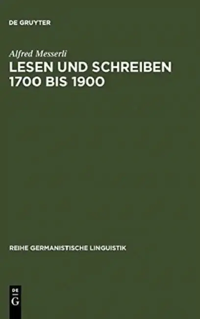 Cover of Lesen und Schreiben 1700 bis 1900