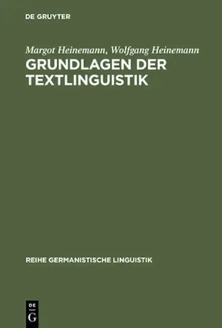 Cover of Grundlagen Der Textlinguistik