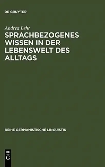 Cover of Sprachbezogenes Wissen in der Lebenswelt des Alltags