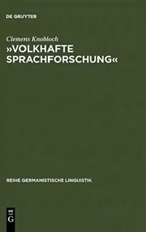 Cover of »Volkhafte Sprachforschung«