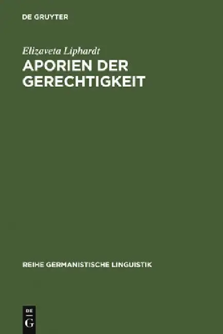 Cover of Aporien der Gerechtigkeit